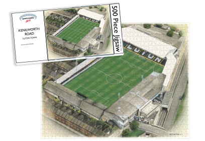 Luton Town FC Kenilworth Road Stadium Fine Art Jigsaw Puzzle